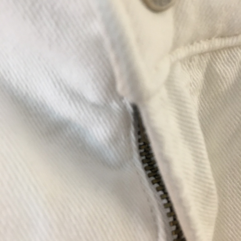 American Eagle Jean Strigid Jean Shorts Size 16 White Relaxed Fit Stretch - Picture 4 of 9